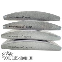Пилки серые маникюрные на пластиковой основе, двухсторонние, абразив 180/240, 25шт 
