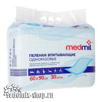 Пеленка впитывающая одноразовая  Medmil  60*90 см, 30 шт/упак
