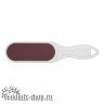 Тёрка абразивная педикюрная двусторонняя Domix с пластиковой ручкой, цвета в ассортименте. - Терка педикюрная domix