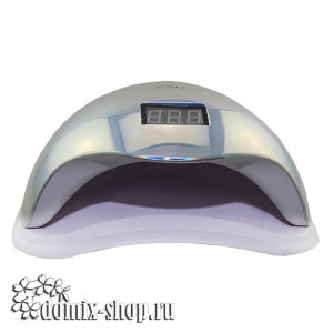 Гибридная лампа SUN 5 UV/LED для сушки гель-лака 48 Вт серебро глянец 