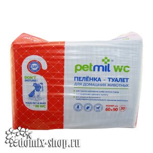 Пеленка-туалет для домашних животных Petmil WC 60*90см, 30шт 