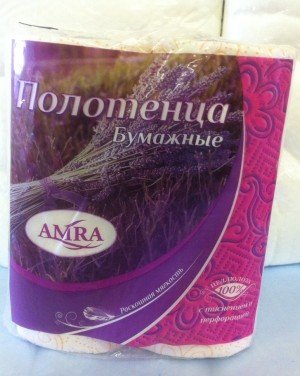 Полотенца бумажные в рулоне AMRA, (2 рулона) 